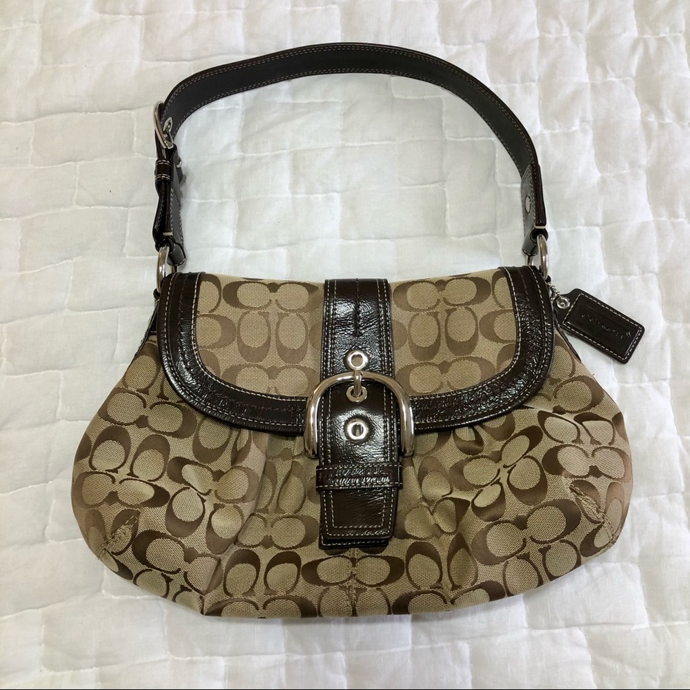 COACH Signature Soho Canvas & Leather Purse